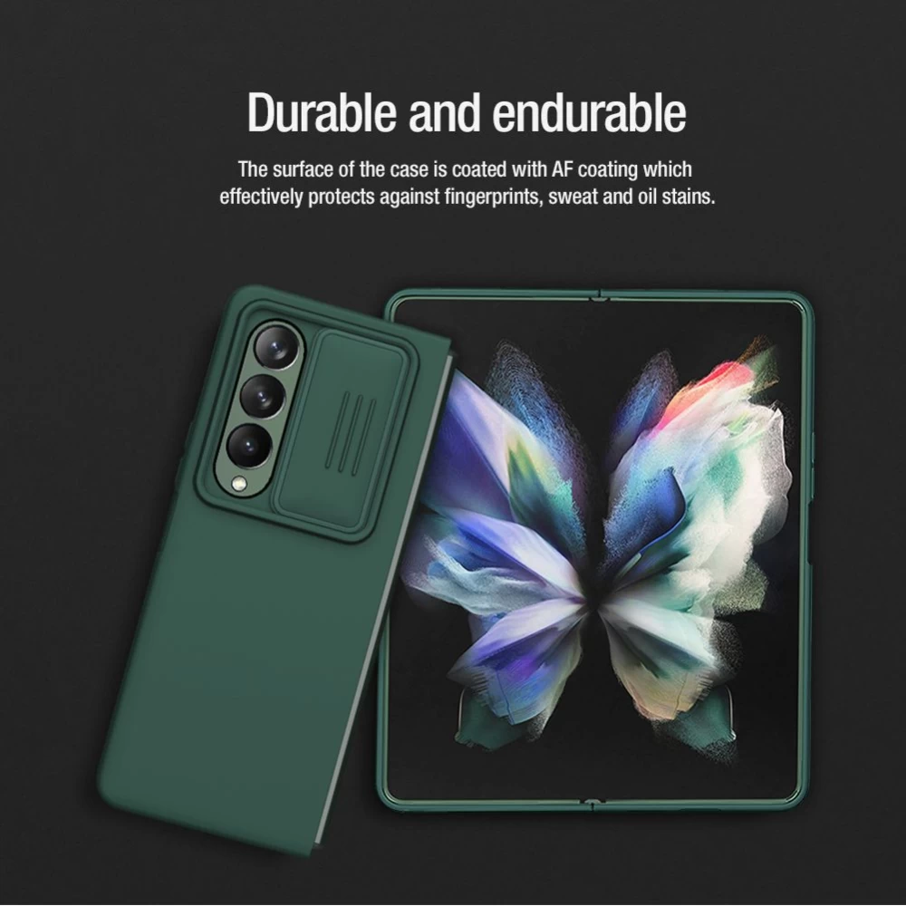 Samsung Galaxy Z Fold 4 5G suojakuori musta Nillkin CamShield Silky Silicon