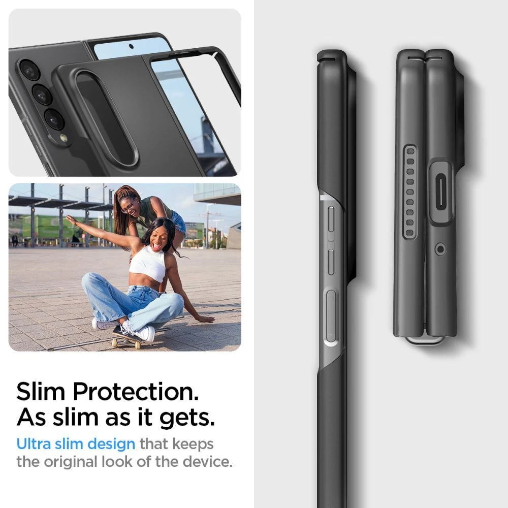 Samsung Galaxy Z Fold 4 5G suojakuori musta SPIGEN Airskin