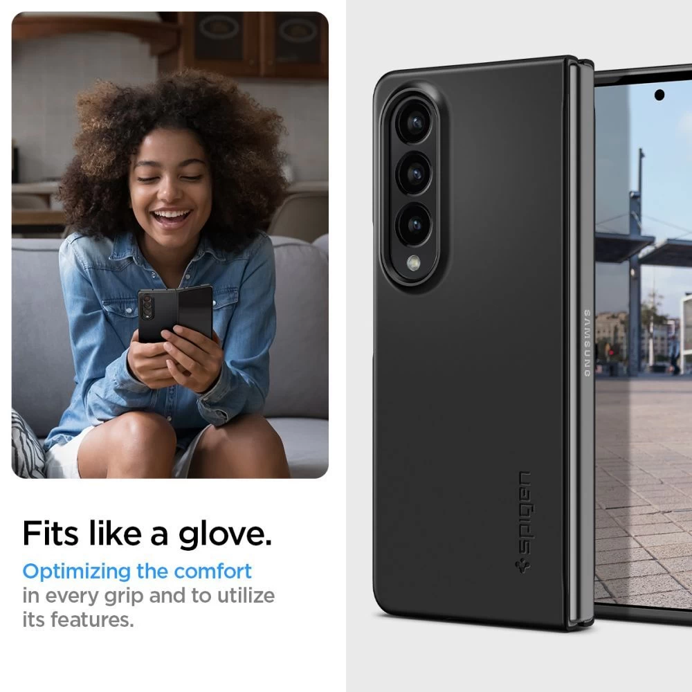 Samsung Galaxy Z Fold 4 5G suojakuori musta SPIGEN Airskin