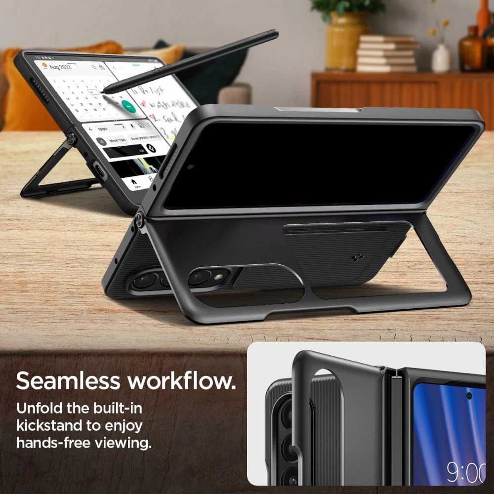 Samsung Galaxy Z Fold 4 5G suojakuori musta SPIGEN NEO HYBRID S