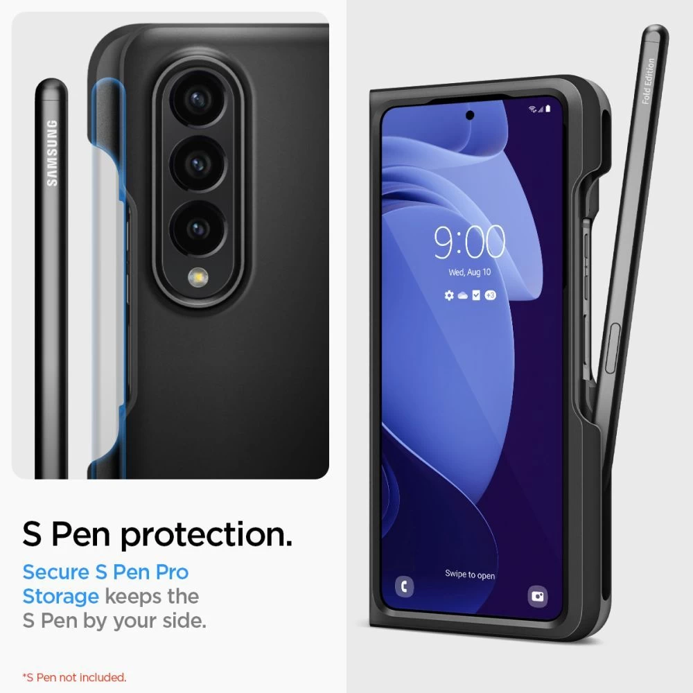 Samsung Galaxy Z Fold 4 5G suojakuori musta SPIGEN THIN FIT PEN