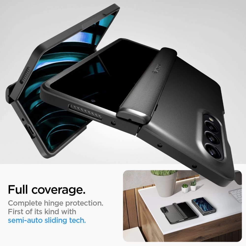 Samsung Galaxy Z Fold 4 5G suojakuori musta SPIGEN SLIM ARMOR PRO
