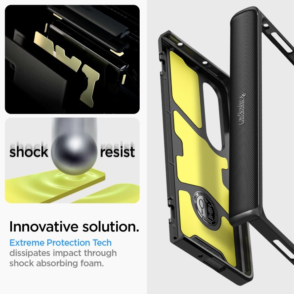 Samsung Galaxy Z Fold 4 5G suojakuori musta SPIGEN SLIM ARMOR PRO
