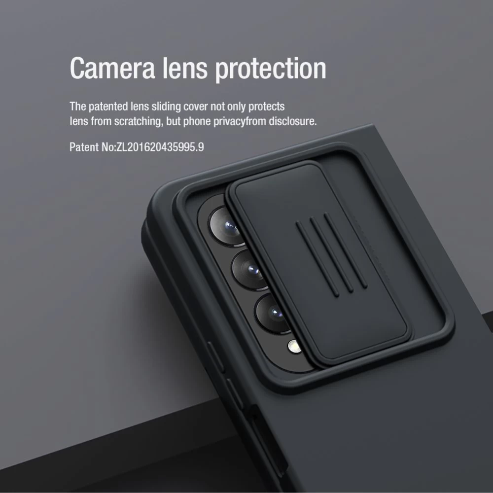 Samsung Galaxy Z Fold 4 5G suojakuori vihreä Nillkin CamShield Silky Silicon