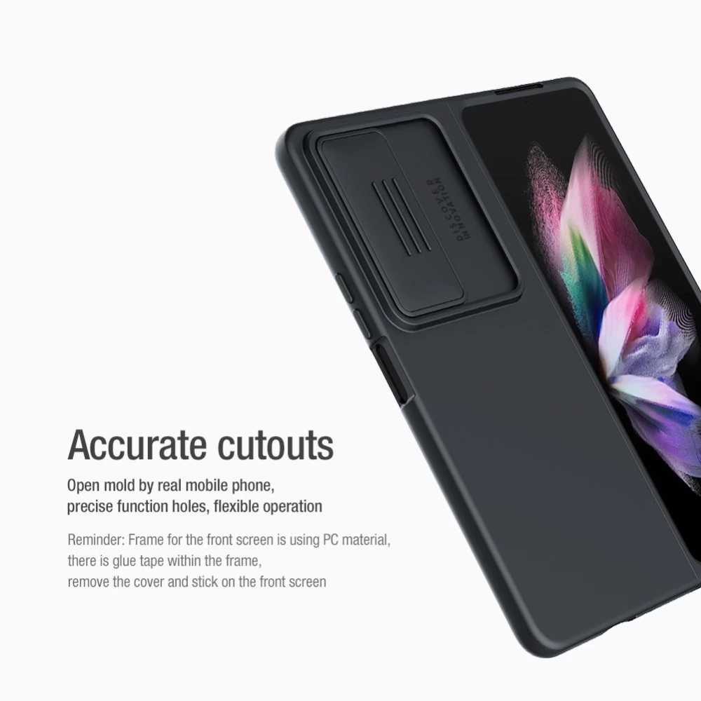 Samsung Galaxy Z Fold 4 5G suojakuori vihreä Nillkin CamShield Silky Silicon