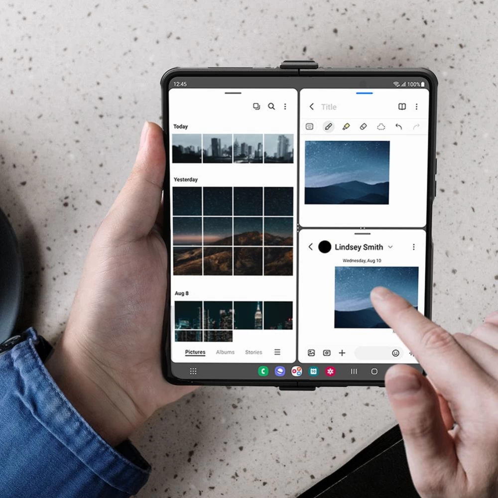 Samsung Galaxy Z Fold 4 5G suojakuori vihreä NILLKIN CAMSHIELD PRO (General version)