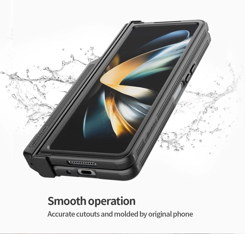 Samsung Galaxy Z Fold 4 5G suojakuori sininen NILLKIN CAMSHIELD PRO (Set version)
