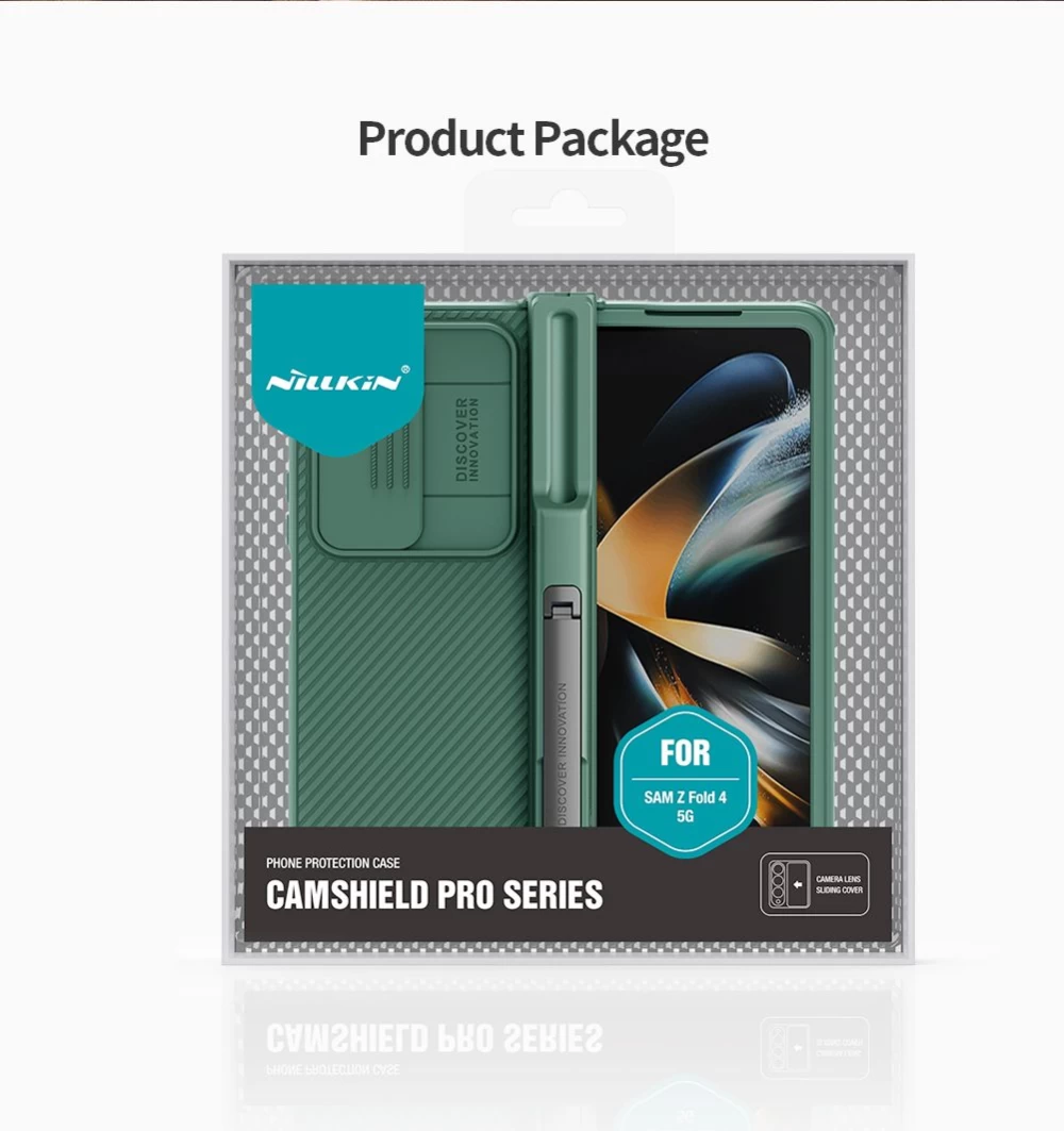 Samsung Galaxy Z Fold 4 5G suojakuori sininen NILLKIN CAMSHIELD PRO (Set version)