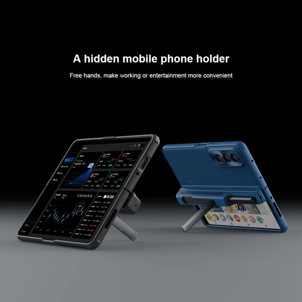 Samsung Galaxy Z Fold 4 5G suojakuori sininen NILLKIN SUPER FROSTED SHIELD