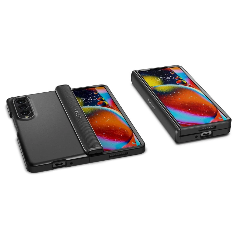 Samsung Galaxy Z Fold 4 5G suojakuori musta SPIGEN SLIM ARMOR PRO