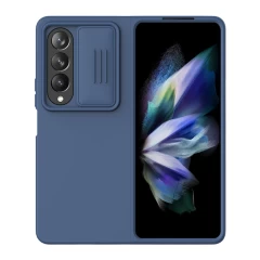 Samsung Galaxy Z Fold 4 5G suojakuori sininen Nillkin CamShield Silky Silicon