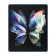 Samsung Galaxy Z Fold 4 5G suojakuori sininen Nillkin CamShield Silky Silicon