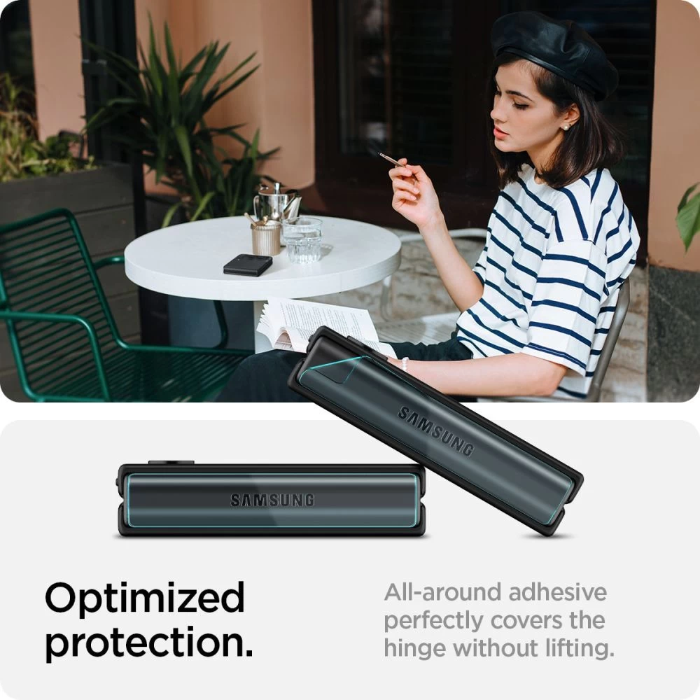 Samsung Galaxy Z  защитное стекло SPIGEN Glass FC EZ FIT + Hinge Flm Flip 4 (2-pack)