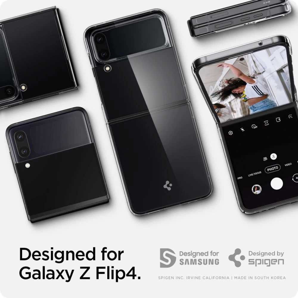 Samsung Galaxy Z Flip 4 5G vāciņš caurspīdīgs SPIGEN Airskin