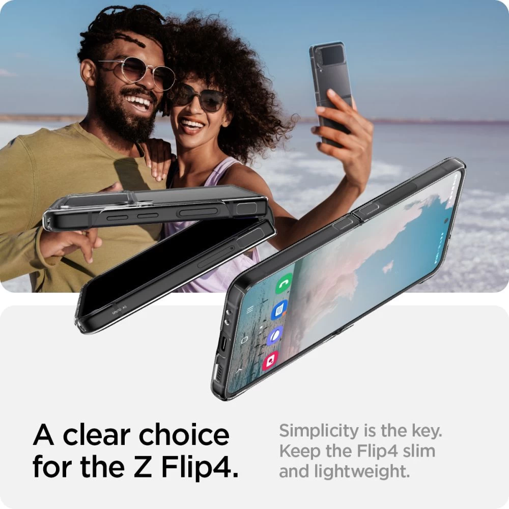 Samsung Galaxy Z Flip 4 5G vāciņš caurspīdīgs SPIGEN Airskin