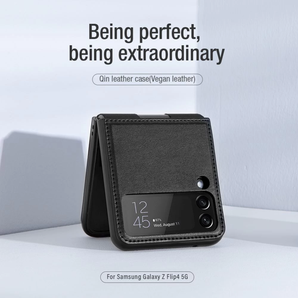Samsung Galaxy Z Flip 4 5G skal  Nillkin Qin Leather (Vegan Leather)