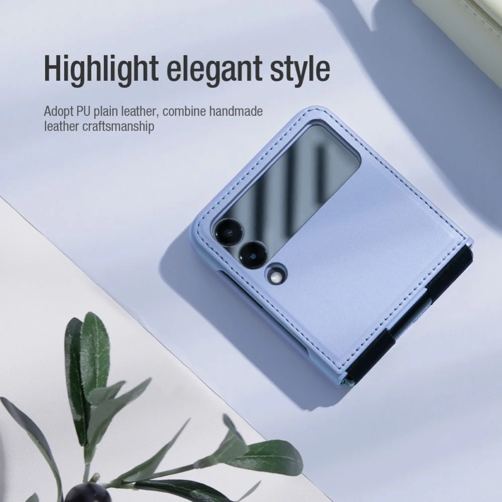 Samsung Galaxy Z Flip 4 5G skal  Nillkin Qin Leather (Vegan Leather)