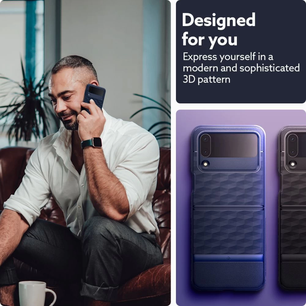 Samsung Galaxy Z Flip 4 5G vāciņš zils CASEOLOGY Parallax