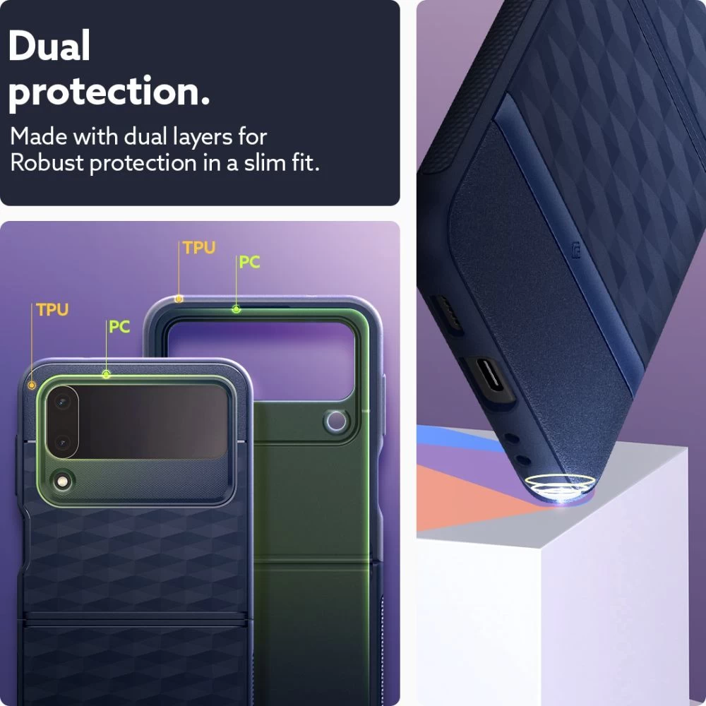 Samsung Galaxy Z Flip 4 5G vāciņš zils CASEOLOGY Parallax