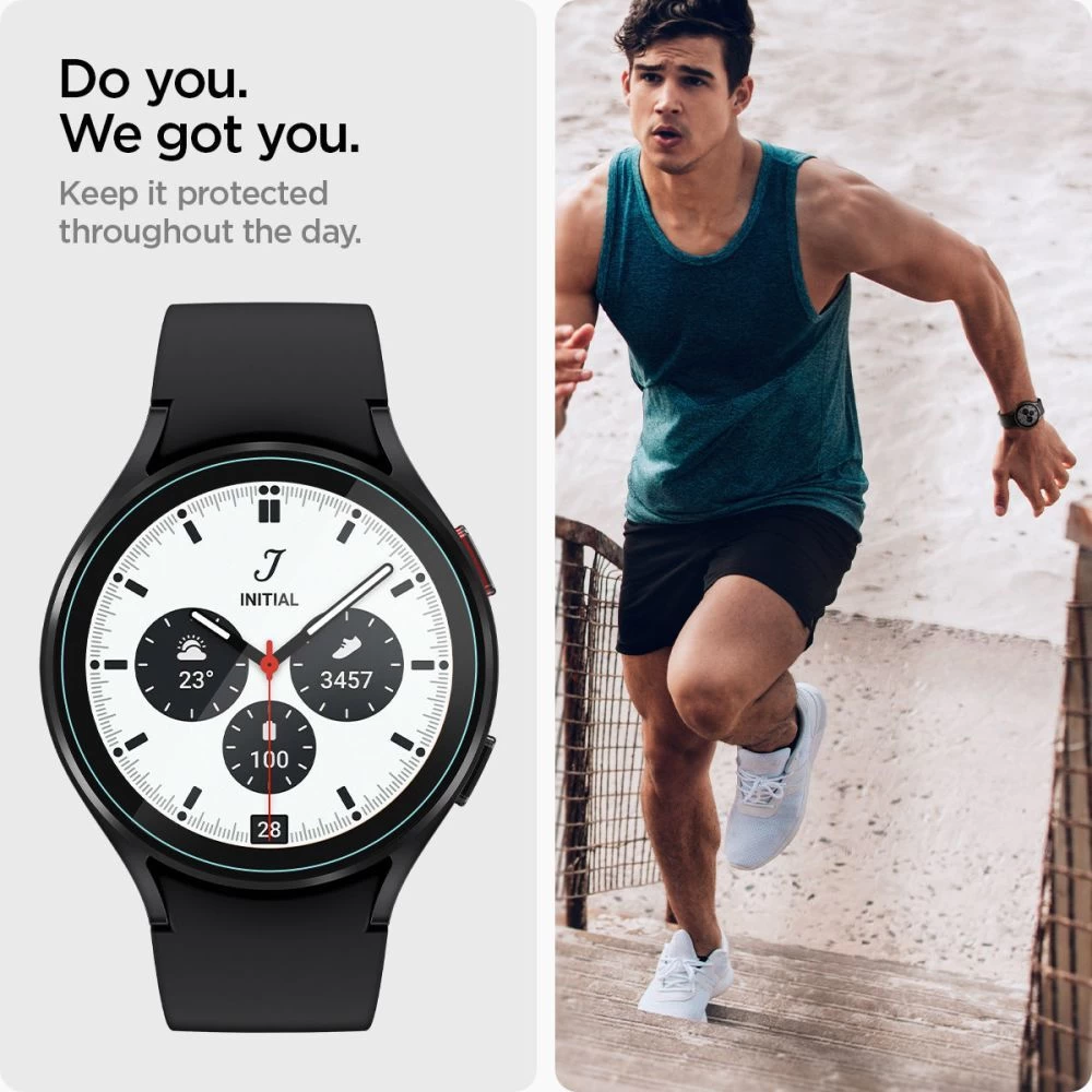 Samsung Galaxy Watch 5 Pro näytönsuojalasi  SPIGEN Glas.TR EZ-FIT (45mm) 2-pack