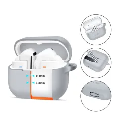 Samsung Galaxy Buds maciņš pelēks TECH-PROTECT SILICONE HOOK 3 / Pro
