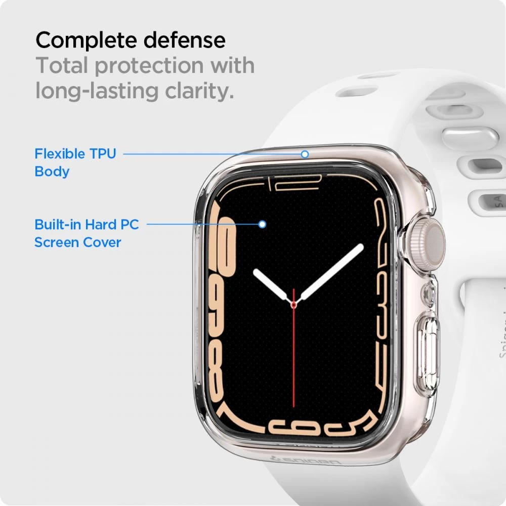 Apple Watch 7 vāciņš caurspīdīgs SPIGEN ULTRA HYBRID (45mm)