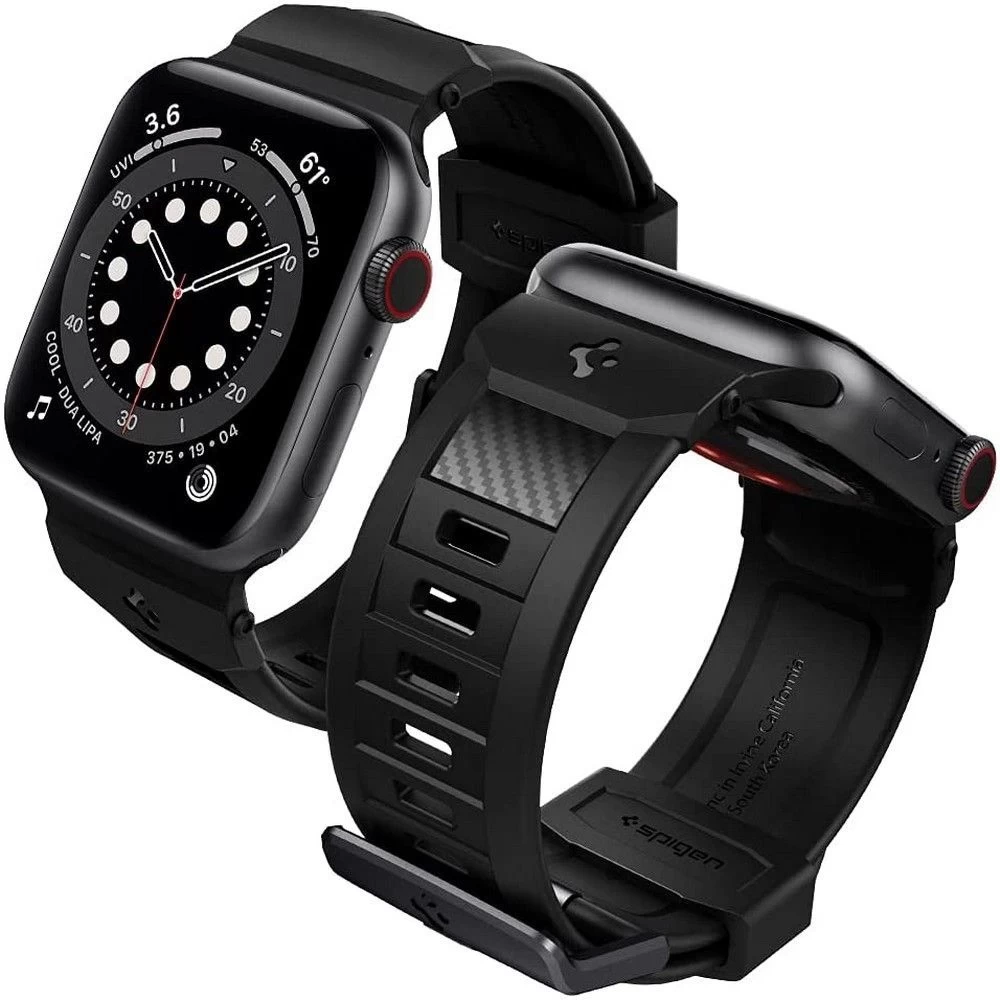 Apple Watch 7 skal, fodral svart SPIGEN RUGGED BAND (38/40/41mm)