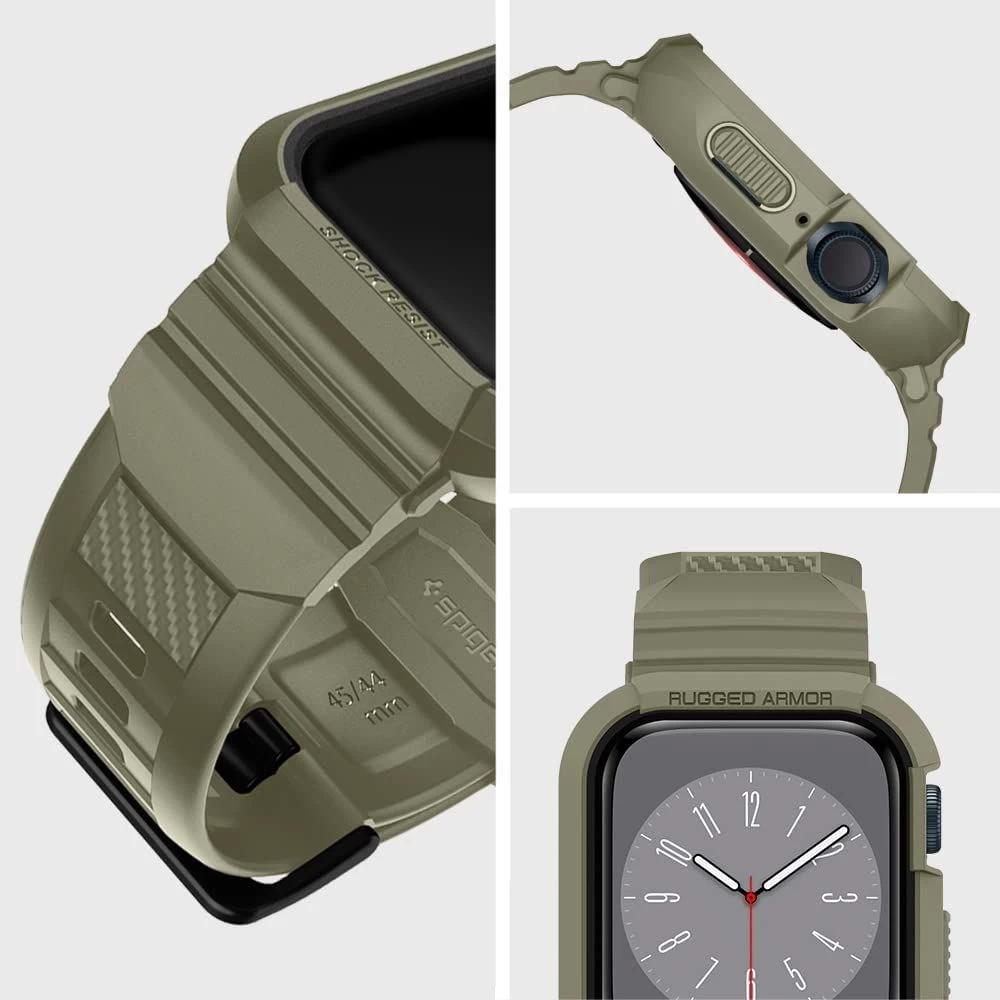Apple Watch 7 siksniņa zaļš SPIGEN RUGGED ARMOR ”PRO” (44 / 45 MM)