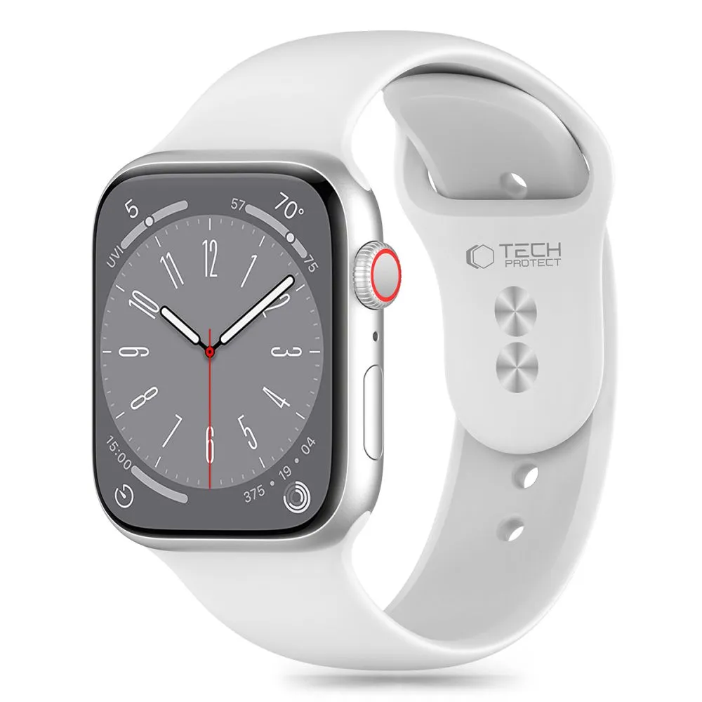 Apple Watch 7 skal, fodral vit TECH-PROTECT SILICONE (42/44/45/49 MM)