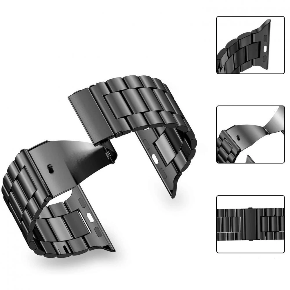 Apple Watch 7 skal, fodral svart TECH-PROTECT Stainless (42/44/45/49mm)