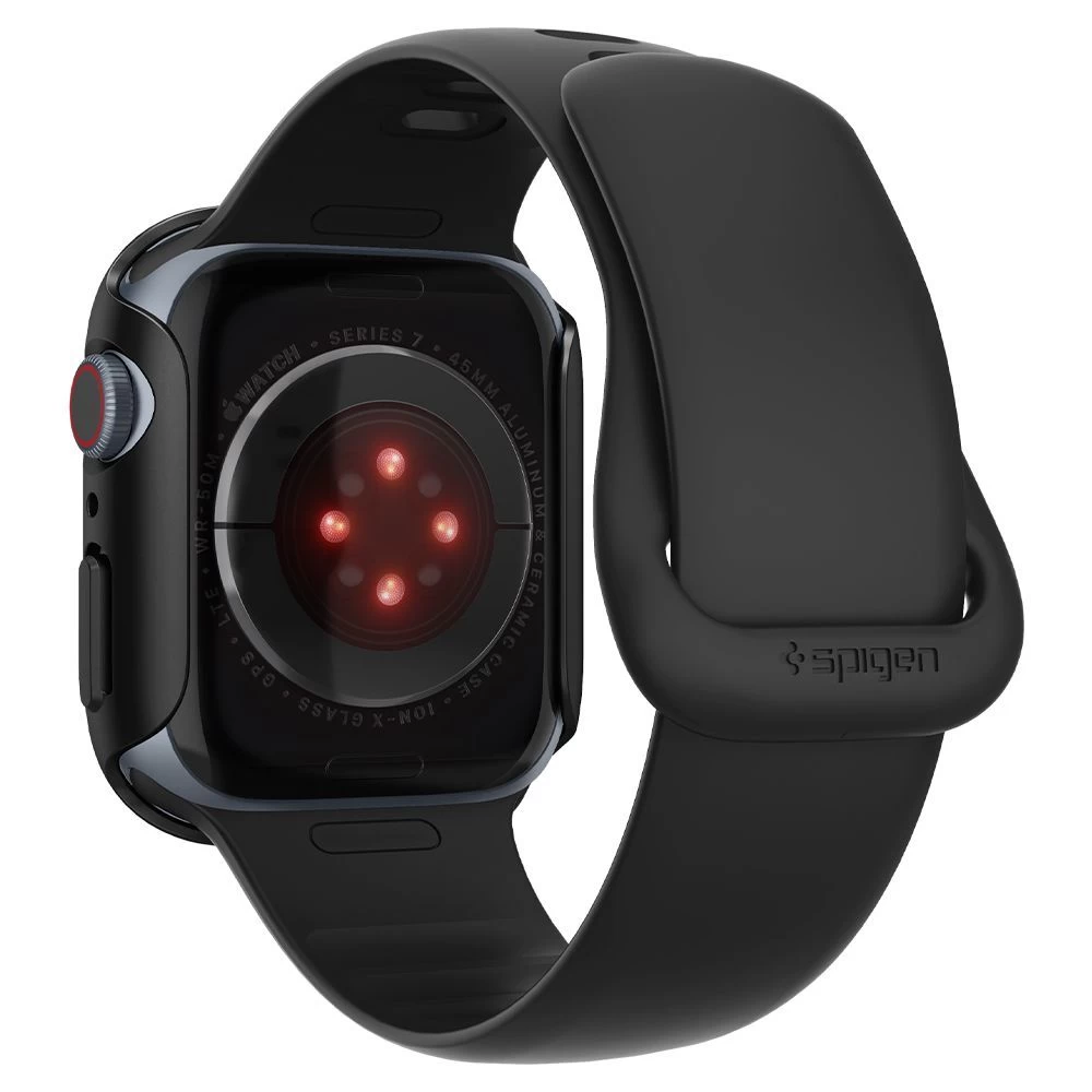 Apple Watch 7 vāciņš melns SPIGEN THIN FIT (45mm)
