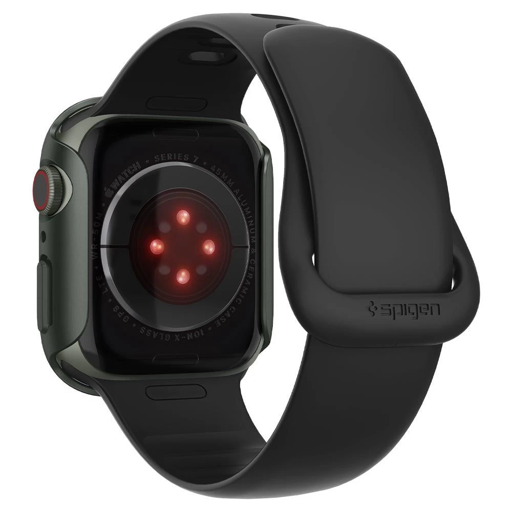 Apple Watch 7 skal, fodral grön SPIGEN THIN FIT (45mm)