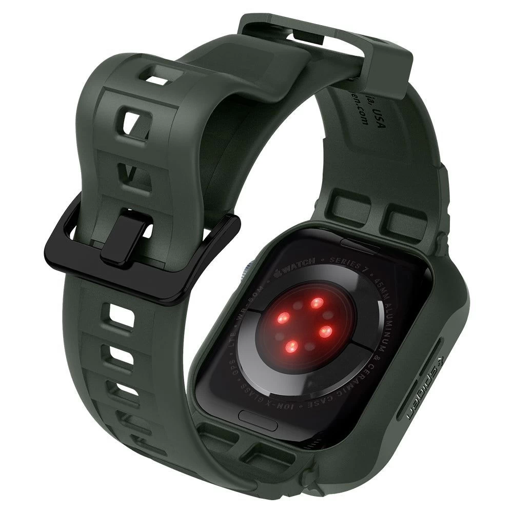Apple Watch 7 skal, fodral grön SPIGEN RUGGED ARMOR ”PRO” (44/45mm)