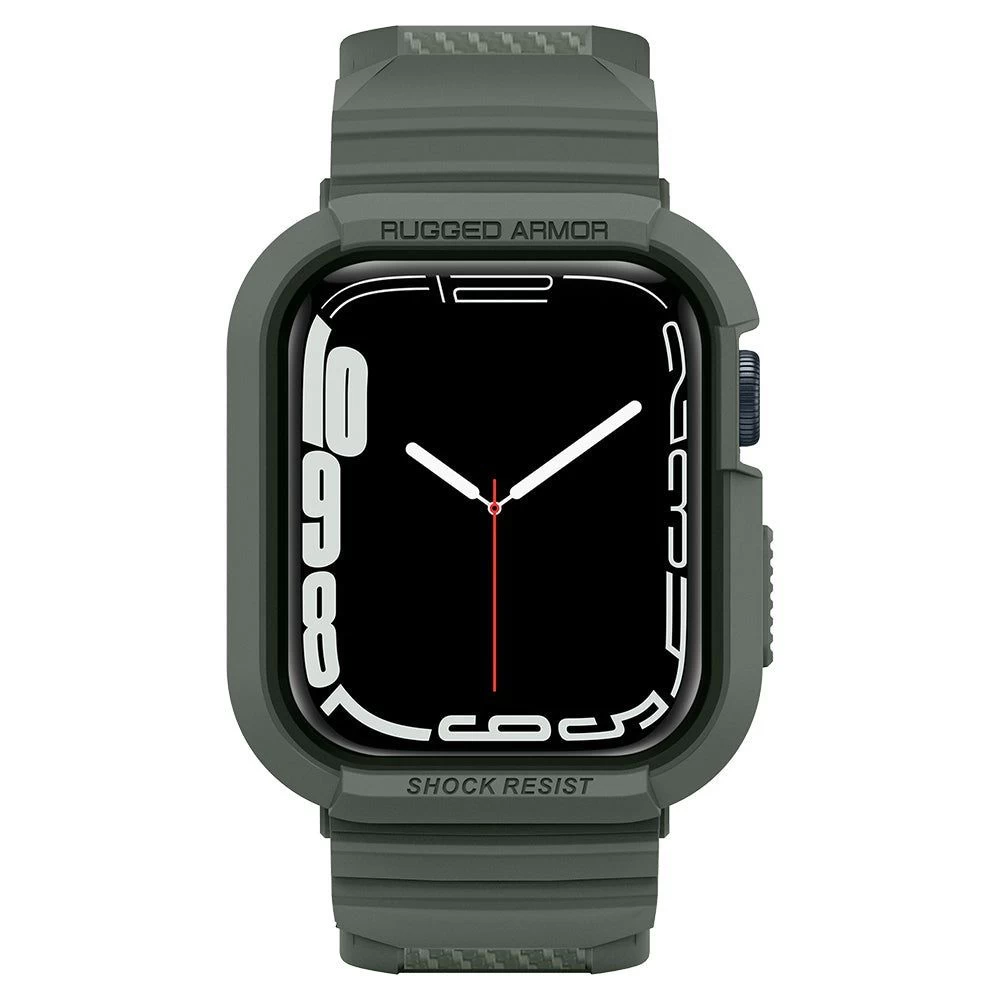 Apple Watch 7 skal, fodral grön SPIGEN RUGGED ARMOR ”PRO” (44/45mm)