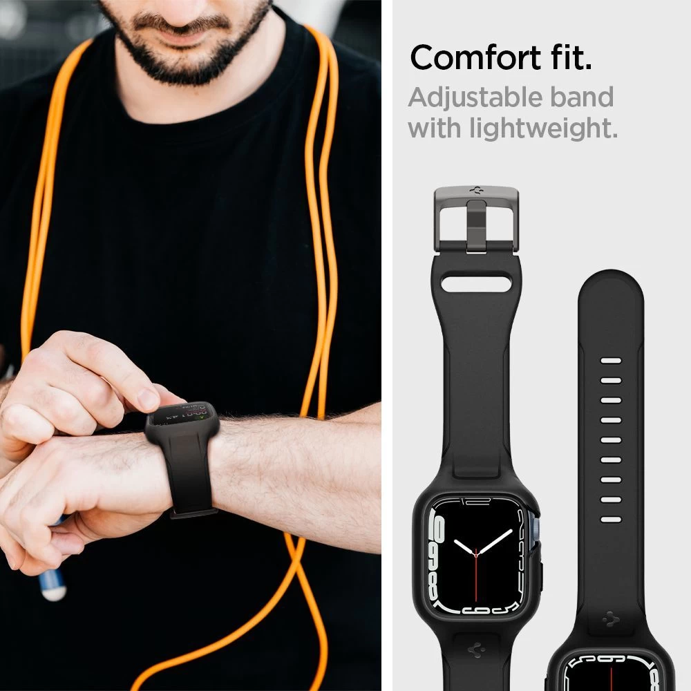 Apple Watch 8 siksniņa melns SPIGEN LIQUID AIR APPLE WATCH (45 mm)