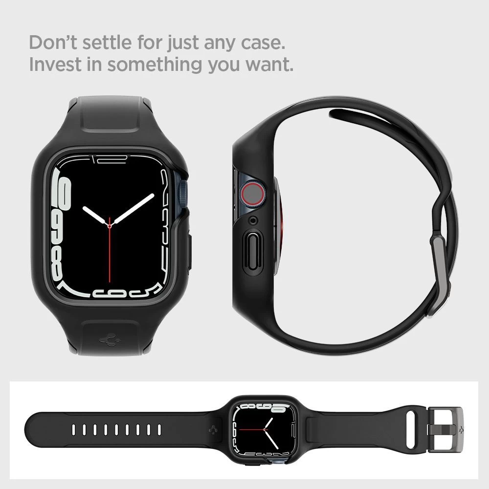 Apple Watch 8 siksniņa melns SPIGEN LIQUID AIR APPLE WATCH (45 mm)