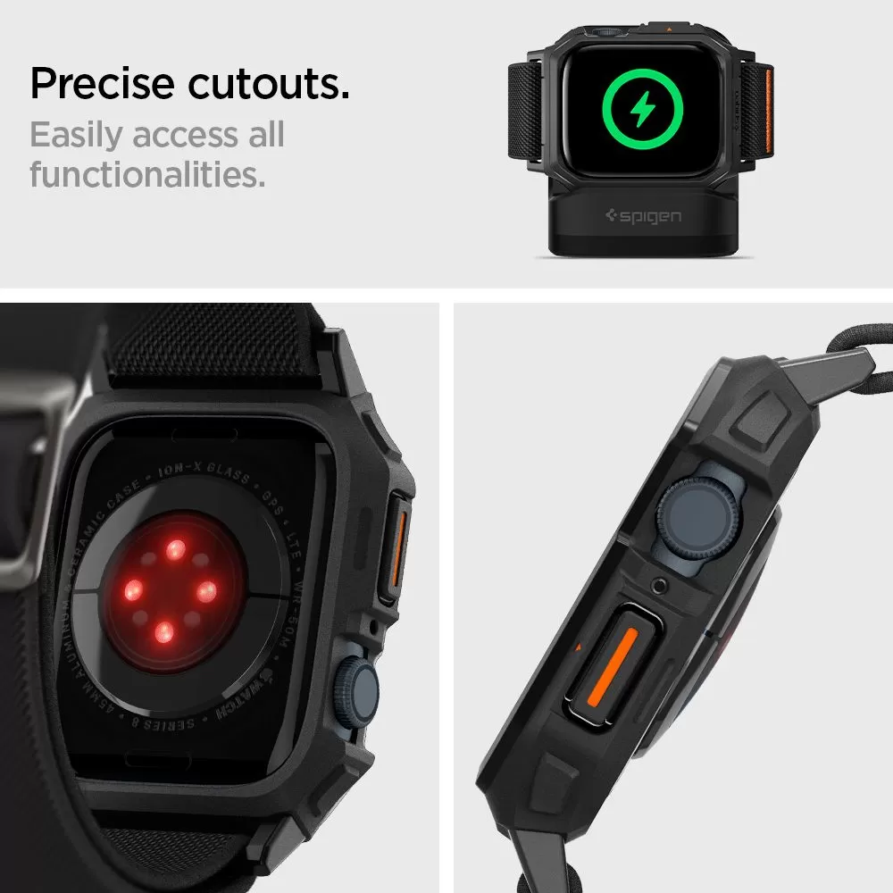 Apple Watch 8 siksniņa melns SPIGEN LITE FIT ”PRO” (44 / 45 MM)
