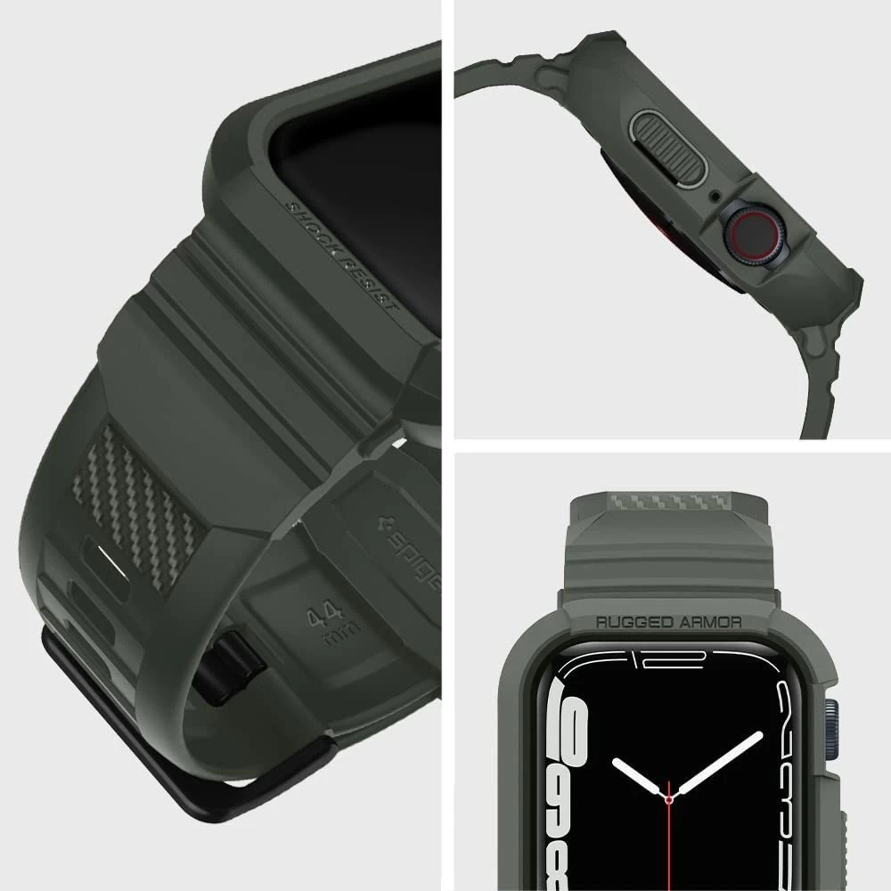 Apple Watch 8 ремень зеленый SPIGEN RUGGED ARMOR ”PRO” (44/45mm)