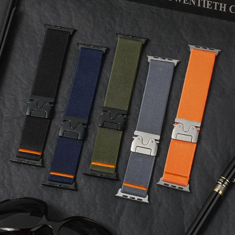 Apple Watch 8 ремень синий TECH-PROTECT NYLON CLASP (44/45/46/49 MM)