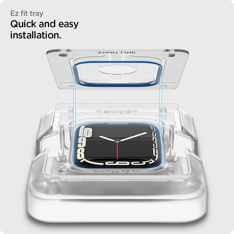Apple Watch 8 näytönsuojalasi  SPIGEN PROFLEX EZ-FIT (45mm) 2-pack
