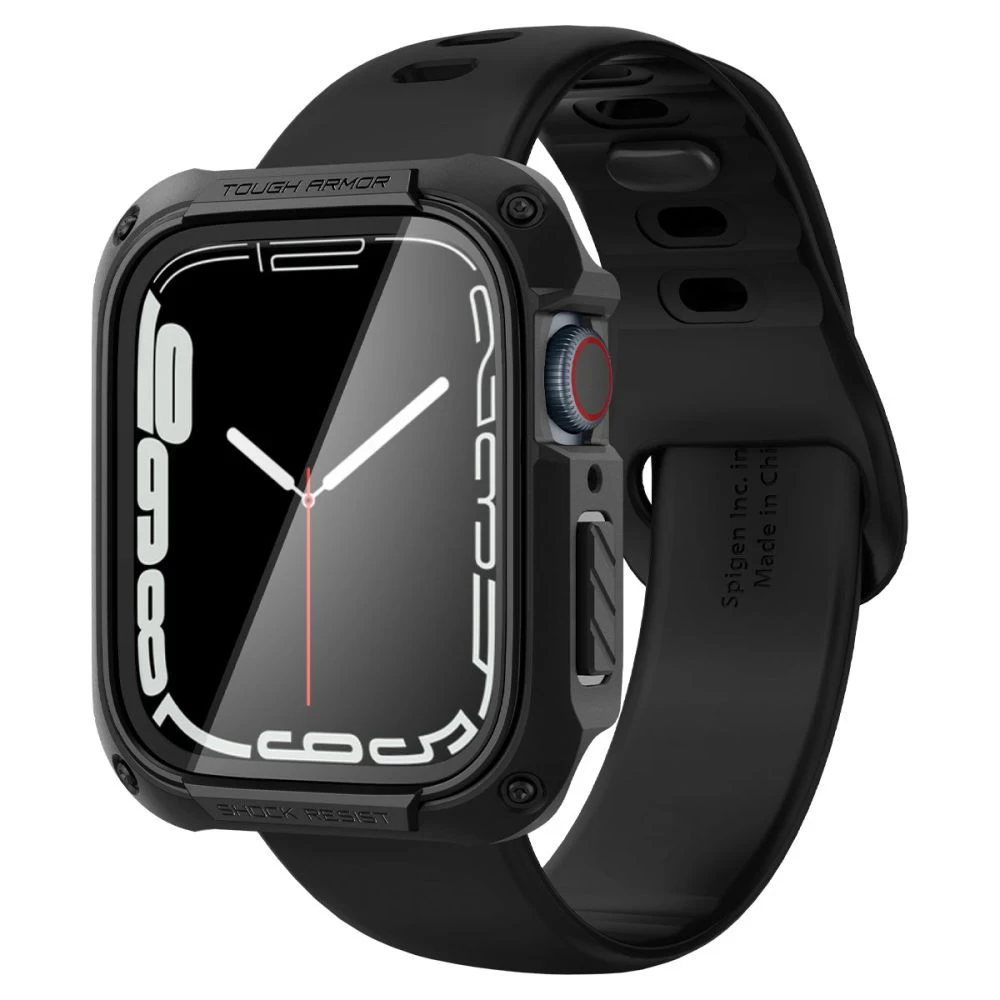 Apple Watch 8 ремень черный SPIGEN TOUGH ARMOR (45mm)