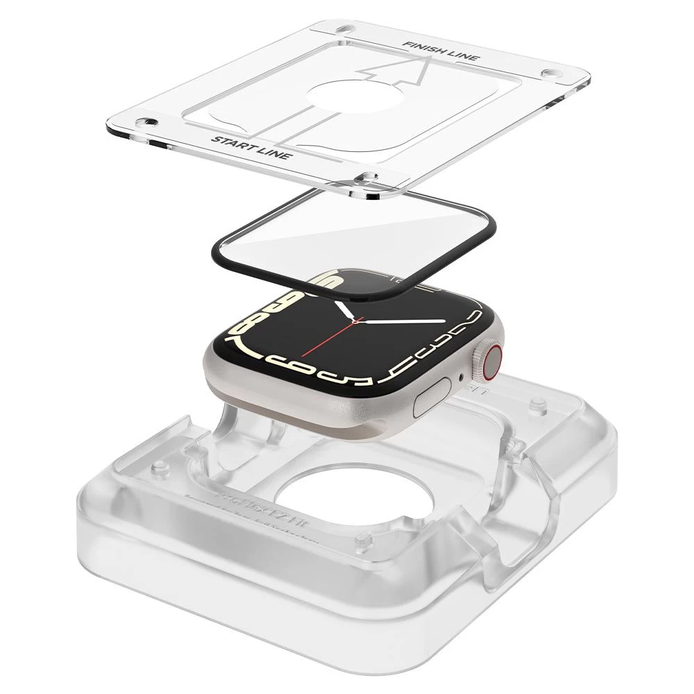 Apple Watch 8 näytönsuojalasi  SPIGEN PROFLEX EZ-FIT (45mm) 2-pack