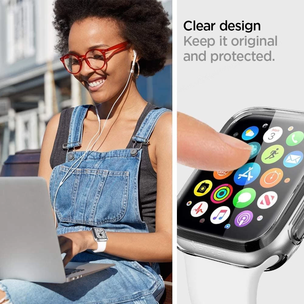 Apple Watch SE / 3 vāciņš caurspīdīgs SPIGEN ULTRA HYBRID (44MM)