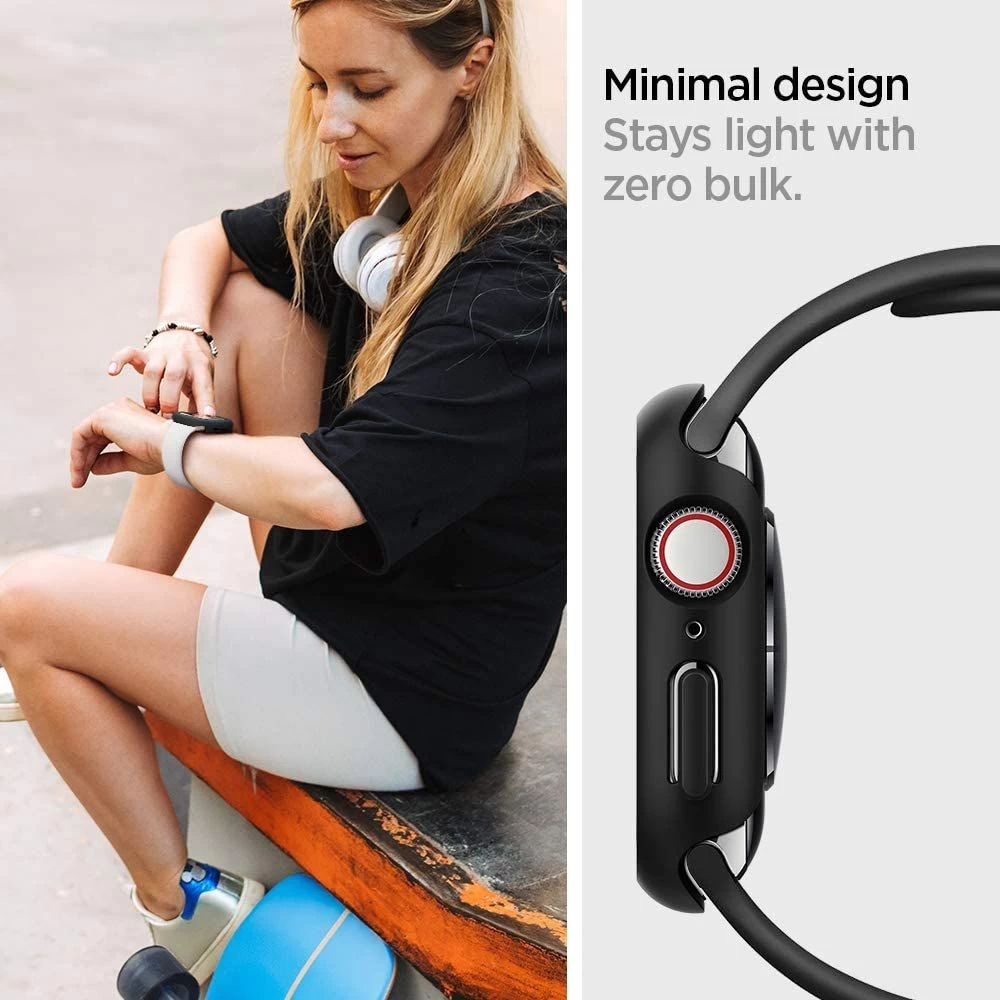 Apple Watch SE / 3 vāciņš melns SPIGEN THIN FIT (44MM)