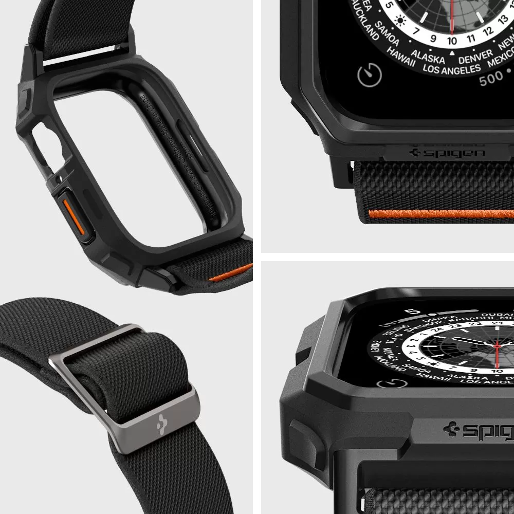Apple Watch SE / 3 siksniņa melns SPIGEN LITE FIT ”PRO” (44 45 MM)