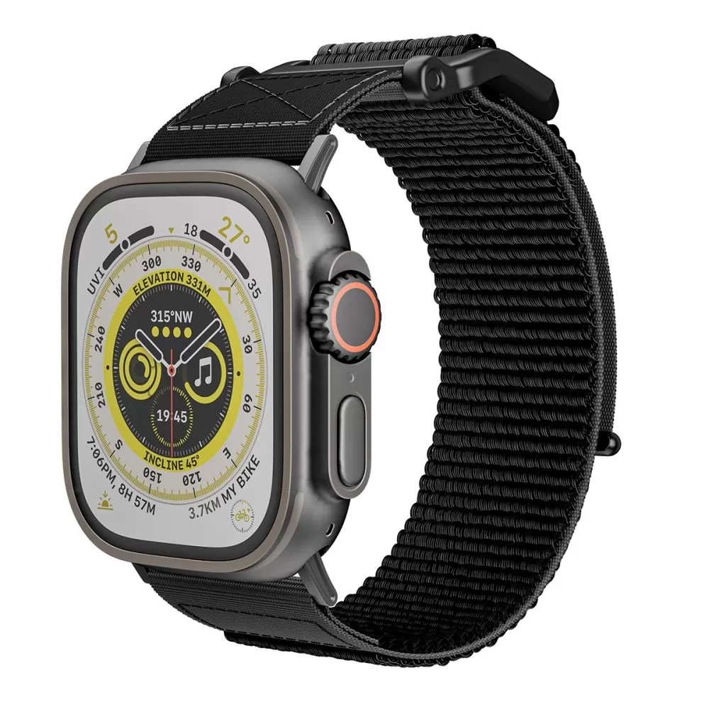 Apple Watch SE / 3 siksniņa melns TECH-PROTECT SCOUT APPLE WATCH (42/44/45/49 MM)