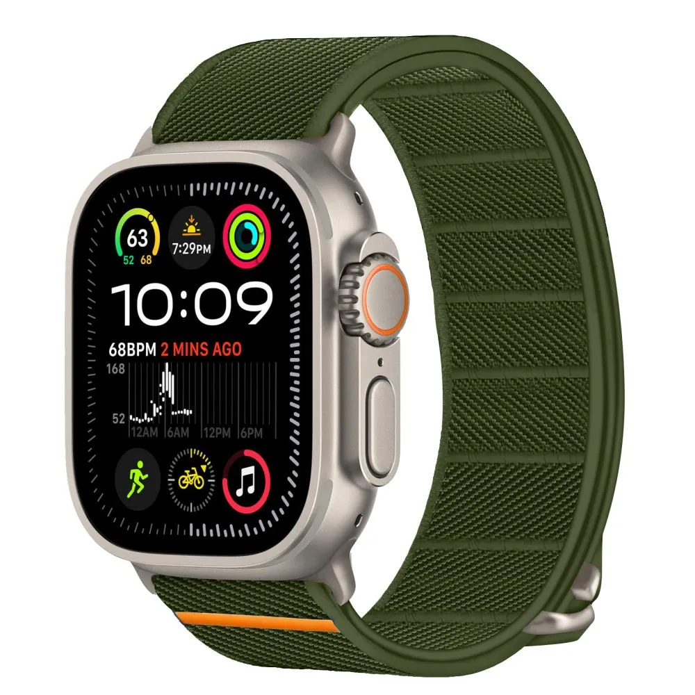 Apple Watch SE / 3 siksniņa zaļš TECH-PROTECT NYLON SLIP (44/45/46/49 MM)