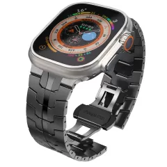 Apple Watch SE / 3 siksniņa melns TECH-PROTECT STAINLESS LINE (42/44/45/49 MM)