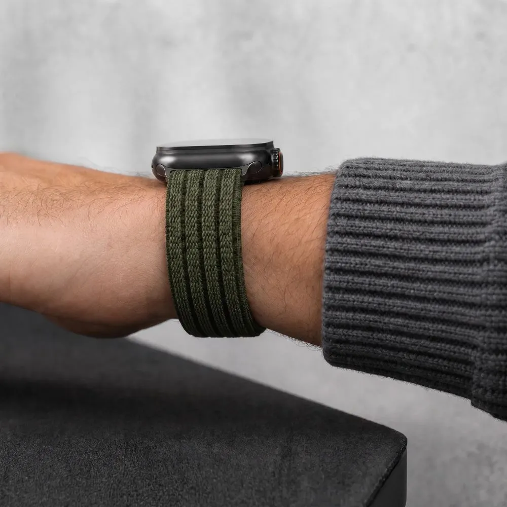Apple Watch Ultra Viedpulksteņu siksniņas zaļš TECH-PROTECT NYLON SPORT (49 MM)