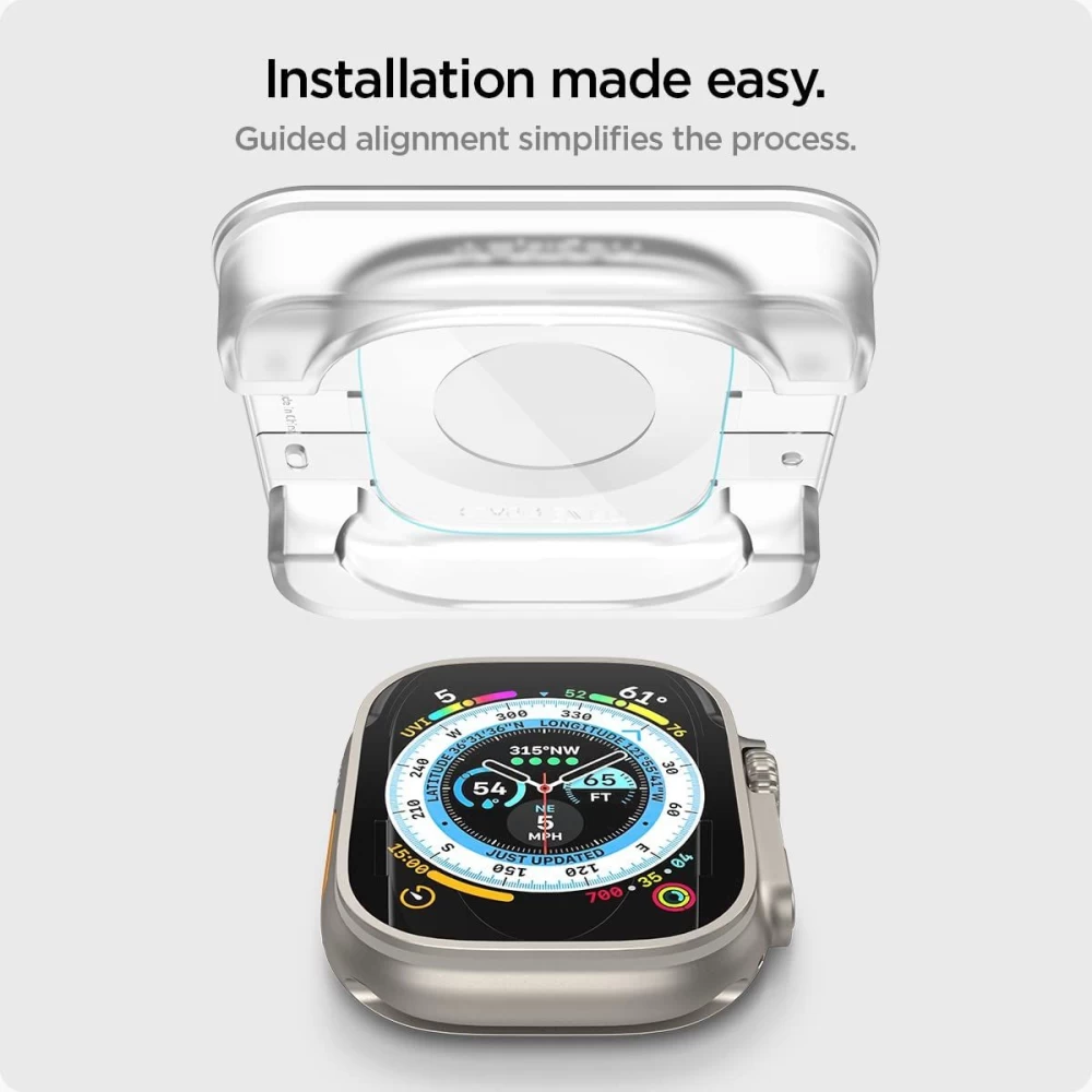 Apple Watch Ultra skärmskydd  SPIGEN GLAS.TR ”EZ FIT” 2-PACK (49mm)